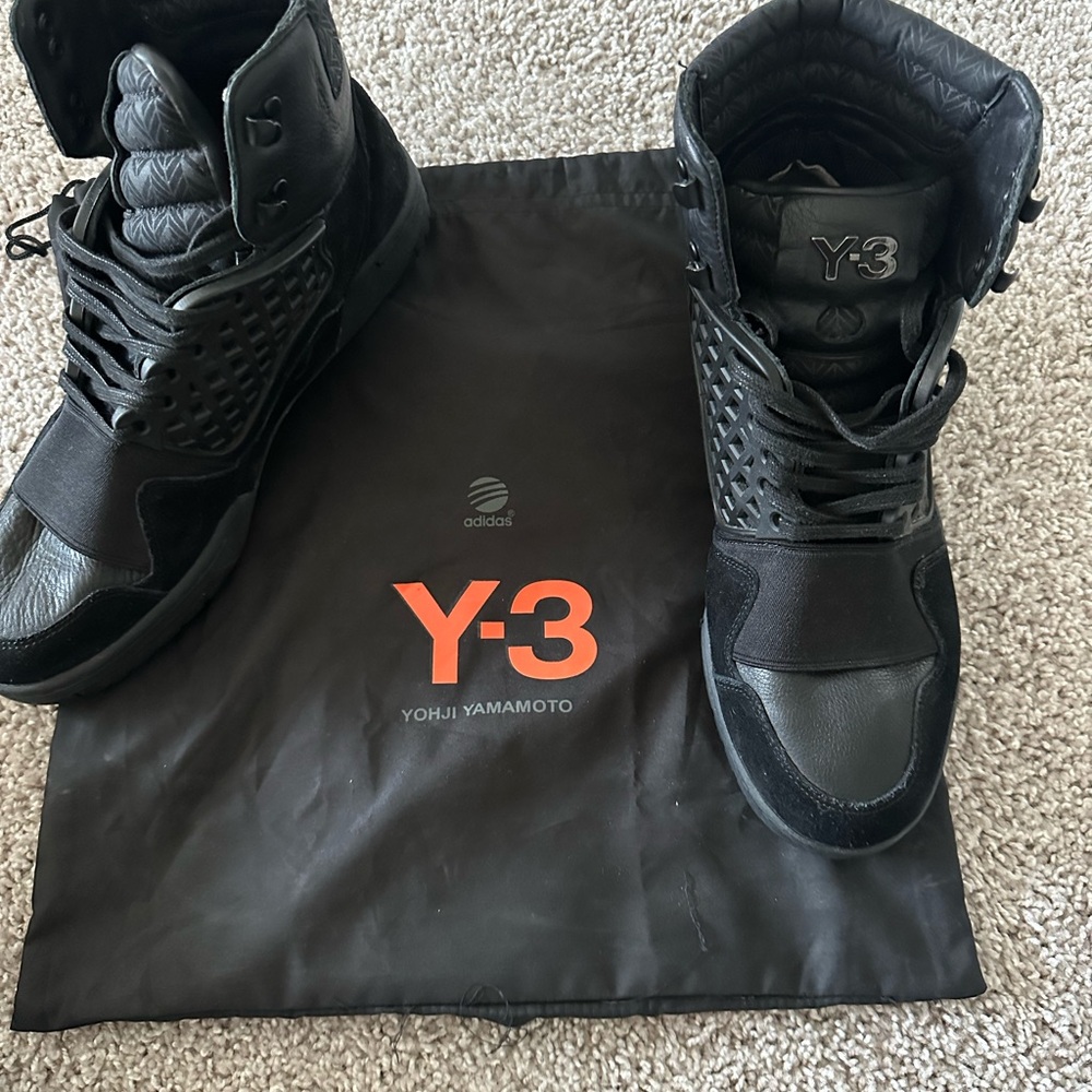 Yohji Yamamoto Black High-Top Sneakers